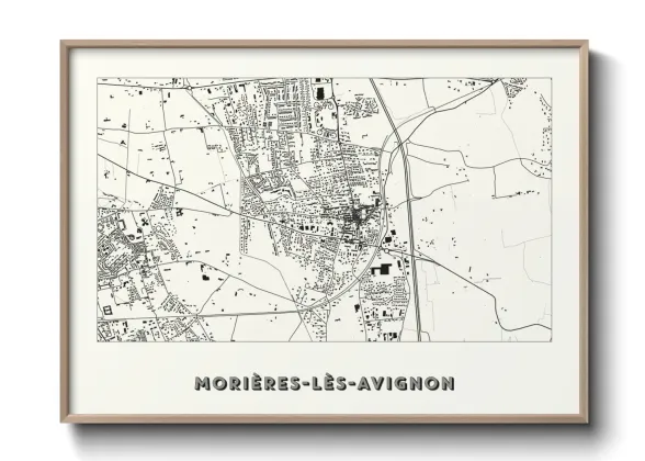 Une affiche de carte sur Morières-lès-Avignon