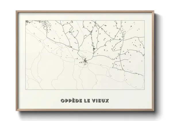 Une affiche de carte sur Oppède le Vieux