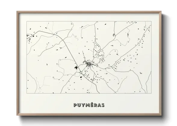 Une affiche de carte sur Puyméras