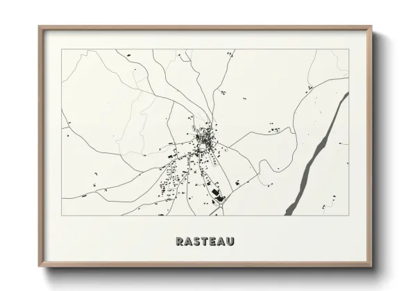 Une affiche de carte sur Rasteau