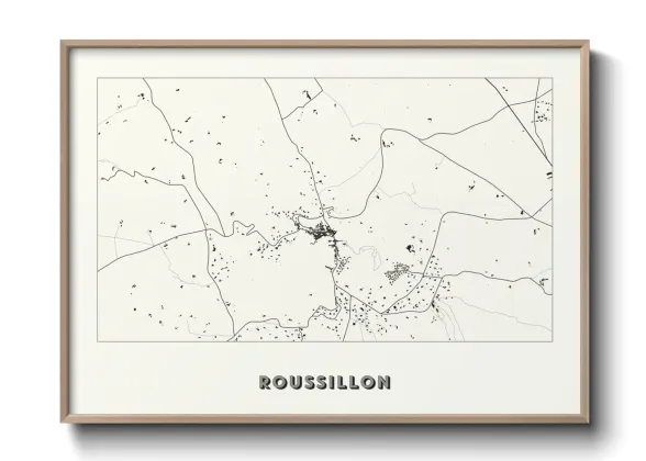 Une affiche de carte sur Roussillon