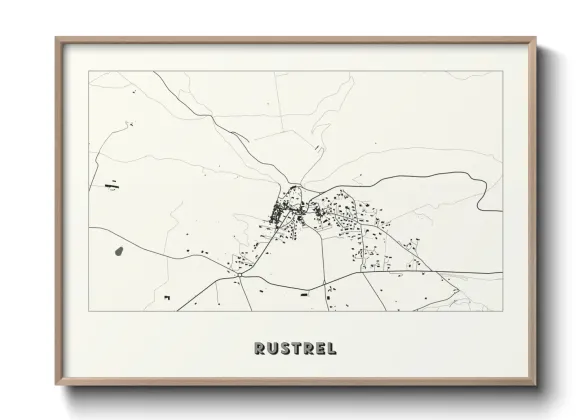 Une affiche de carte sur Rustrel