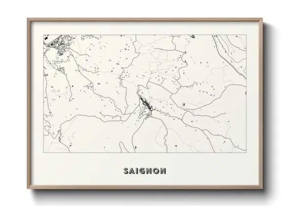 Une affiche de carte sur Saignon