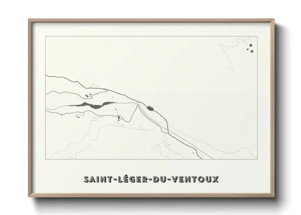Une affiche de carte sur Saint-Léger-du-Ventoux