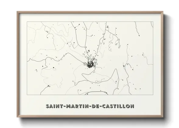 Une affiche de carte sur Saint-Martin-de-Castillon