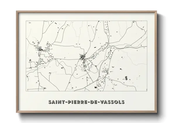 Une affiche de carte sur Saint-Pierre-de-Vassols