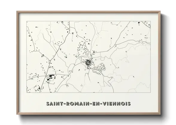 Une affiche de carte sur Saint-Romain-en-Viennois