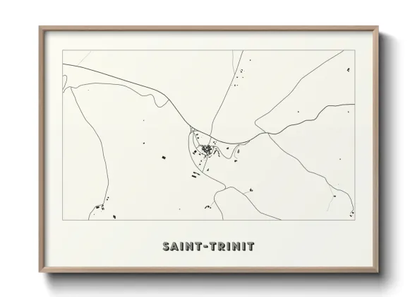 Une affiche de carte sur Saint-Trinit