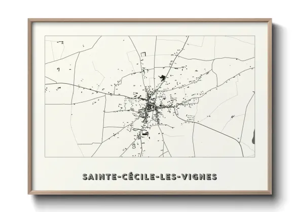 Une affiche de carte sur Sainte-Cécile-les-Vignes