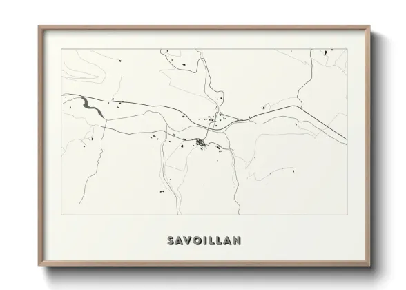 Une affiche de carte sur Savoillan
