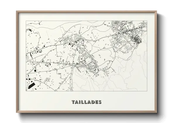 Une affiche de carte sur Taillades