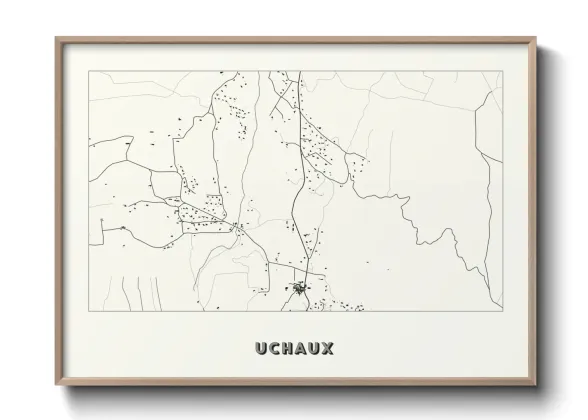 Une affiche de carte sur Uchaux