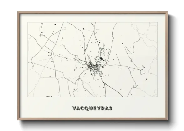 Une affiche de carte sur Vacqueyras