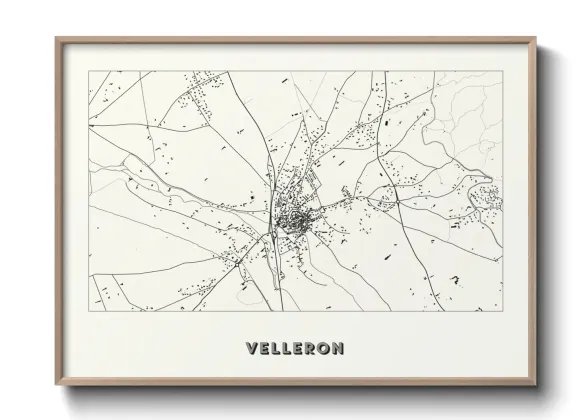 Une affiche de carte sur Velleron