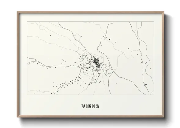 Une affiche de carte sur Viens