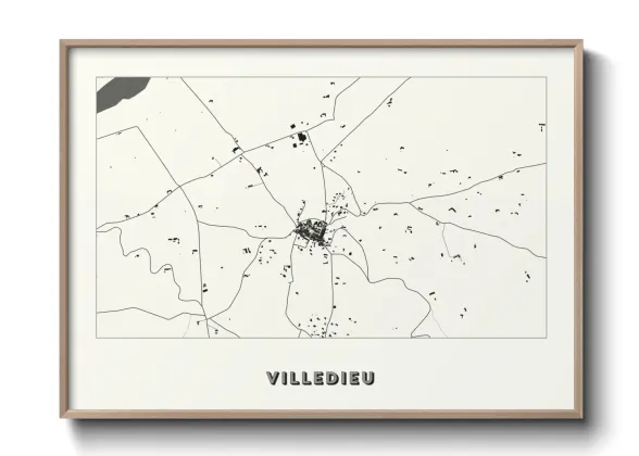 Une affiche de carte sur Villedieu