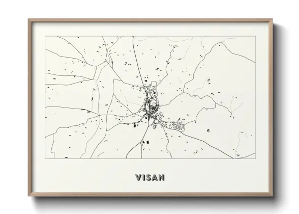 Une affiche de carte sur Visan