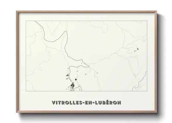 Une affiche de carte sur Vitrolles-en-Lubéron