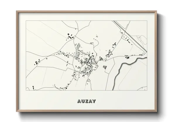 Une affiche de carte sur Auzay