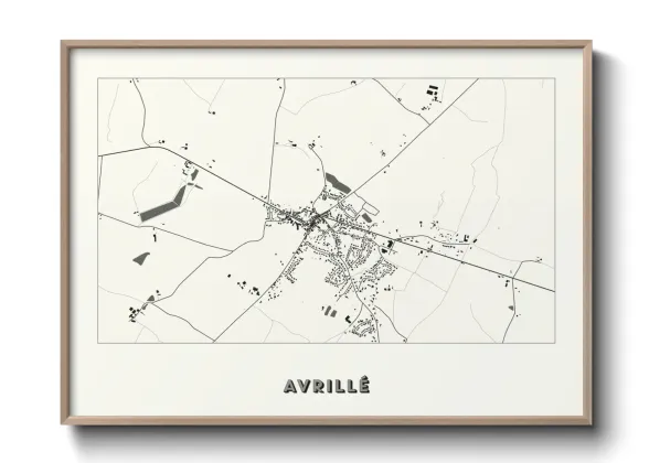 Une affiche de carte sur Avrillé
