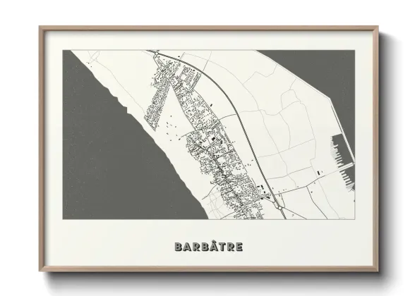 Une affiche de carte sur Barbâtre