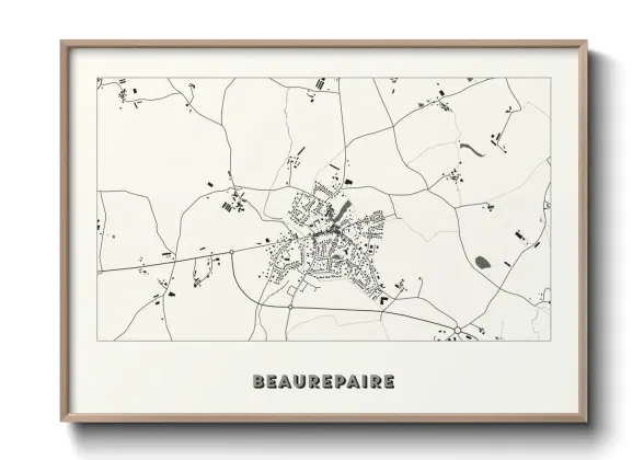 Une affiche de carte sur Beaurepaire