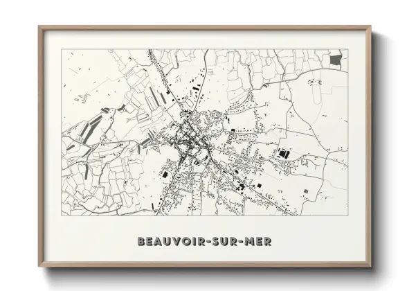 Une affiche de carte sur Beauvoir-sur-Mer