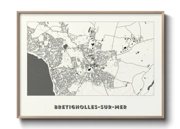 Une affiche de carte sur Bretignolles-sur-Mer
