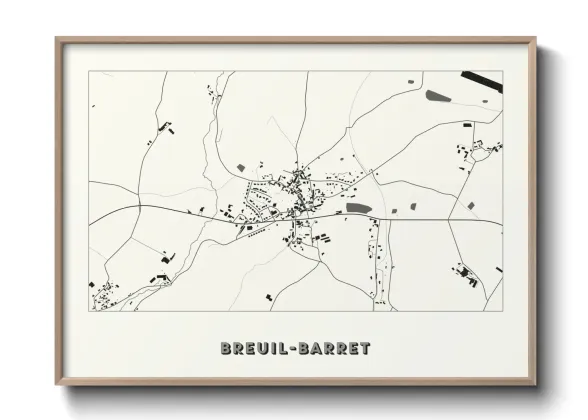 Une affiche de carte sur Breuil-Barret