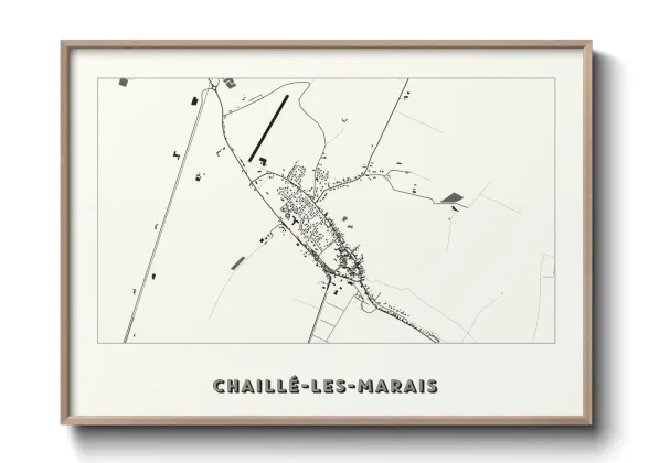 Une affiche de carte sur Chaillé-les-Marais