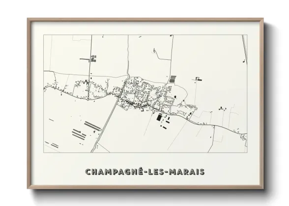 Une affiche de carte sur Champagné-les-Marais