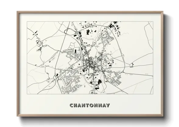 Une affiche de carte sur Chantonnay