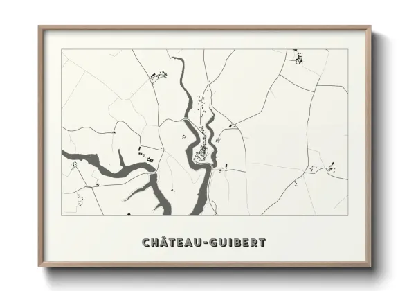 Une affiche de carte sur Château-Guibert
