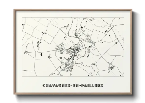 Une affiche de carte sur Chavagnes-en-Paillers
