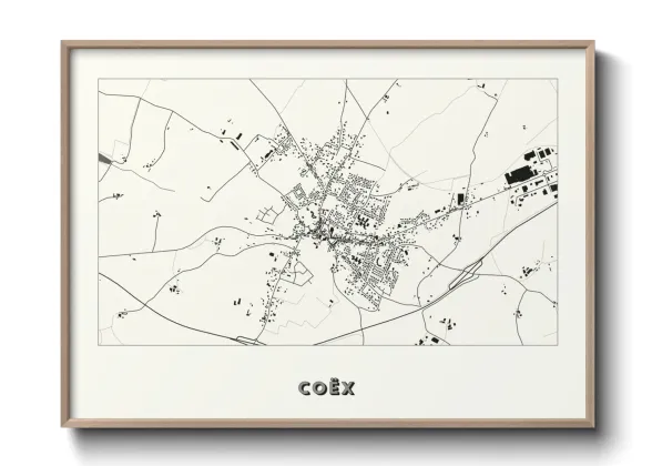 Une affiche de carte sur Coëx