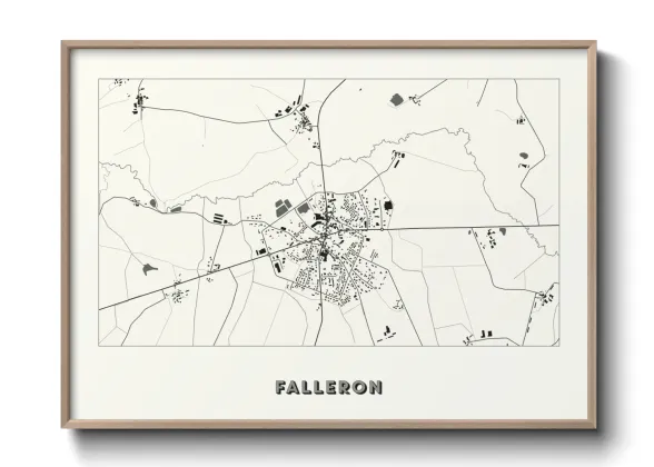 Une affiche de carte sur Falleron