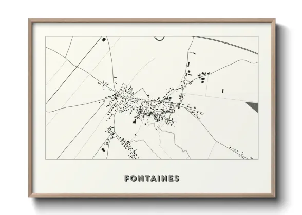 Une affiche de carte sur Fontaines