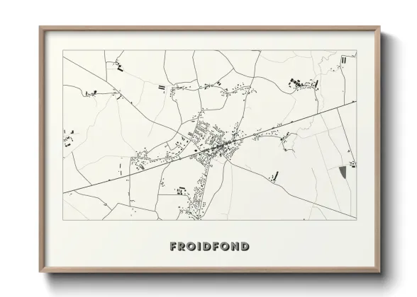 Une affiche de carte sur Froidfond