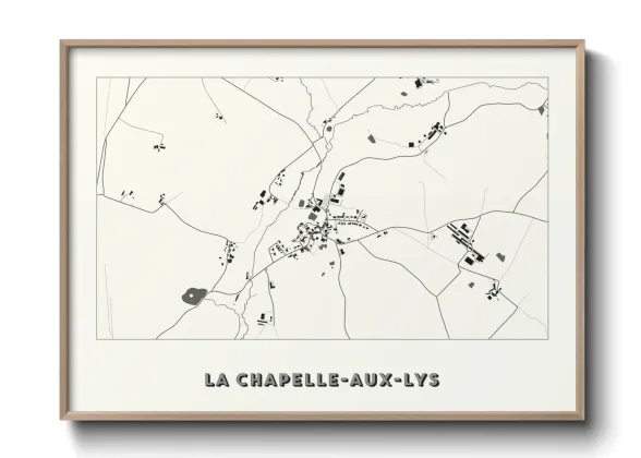 Une affiche de carte sur La Chapelle-aux-Lys