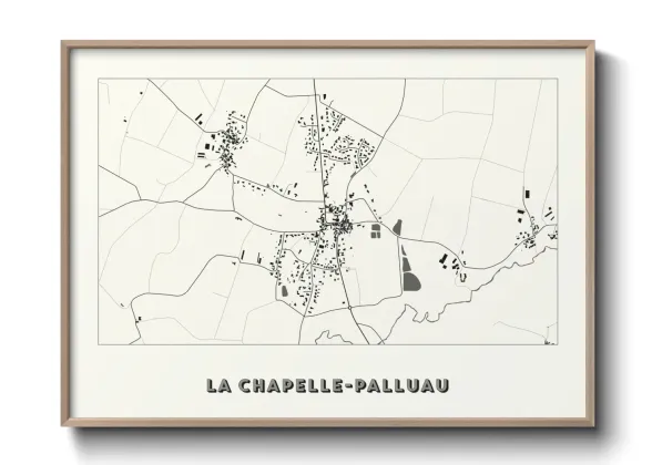 Une affiche de carte sur La Chapelle-Palluau