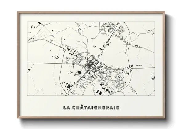 Une affiche de carte sur La Châtaigneraie