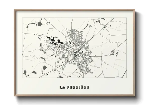 Une affiche de carte sur La Ferrière