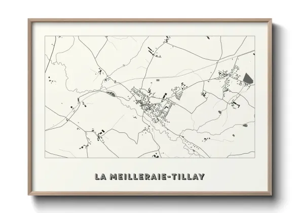 Une affiche de carte sur La Meilleraie-Tillay