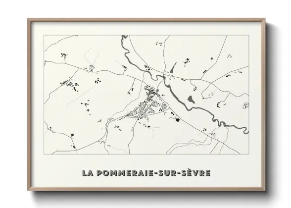 Une affiche de carte sur La Pommeraie-sur-Sèvre