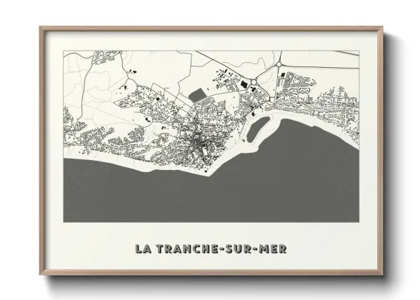 Une affiche de carte sur La Tranche-sur-Mer