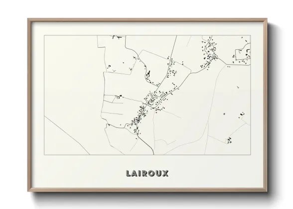 Une affiche de carte sur Lairoux