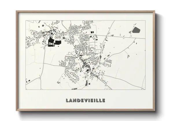 Une affiche de carte sur Landevieille