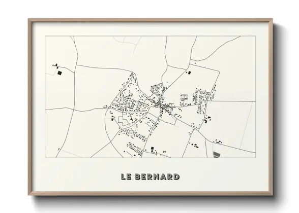 Une affiche de carte sur Le Bernard
