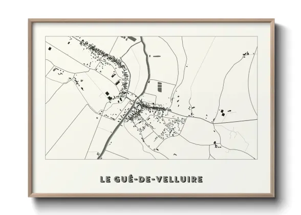Une affiche de carte sur Le Gué-de-Velluire