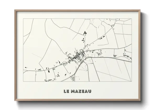 Une affiche de carte sur Le Mazeau